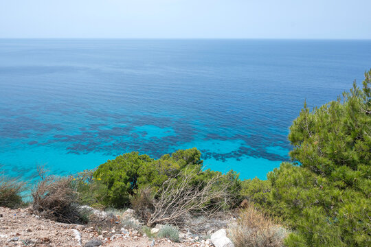 Panorama of Lefkada near Milos beach, Ionian Islands, Greece