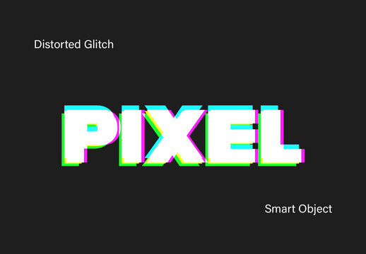 RGB Split Glitch Distorted Text Effect