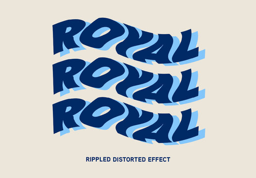 Fluid Tide Rippled Distorted Text Effect