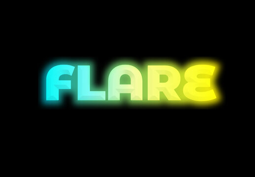 Gradient Neon Glow Led Text Effect
