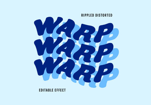 Wave Rippled Distorted Text Effect