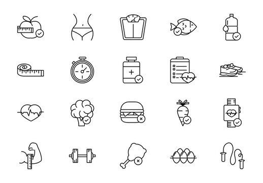 Diet Icons Set