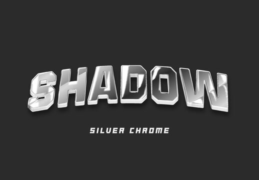 Block Silver Chrome Text Effect