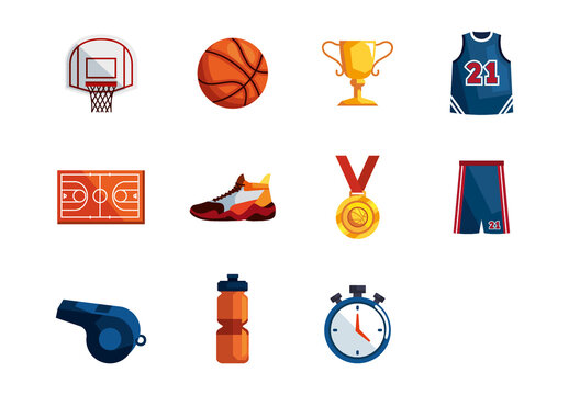 Basketball Illustration Set 