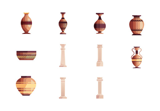 Ancient Greek Art Illustration Set