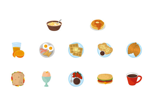 Breakfast Illustration Design Set