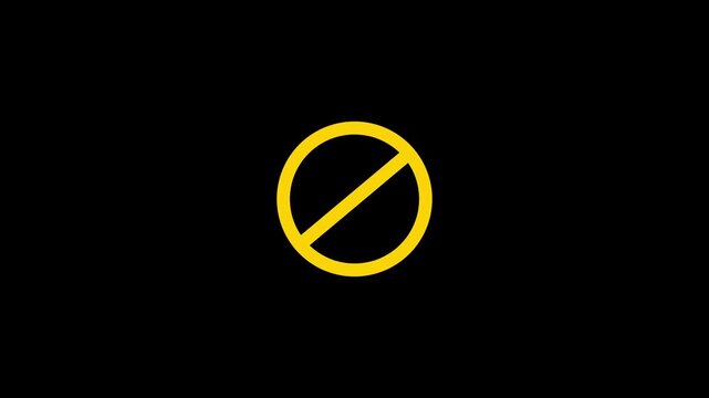 Warning prohibition sign icon representing restricted or blocked activity
