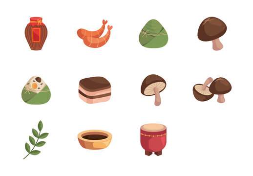 Zongzi Illustration Set