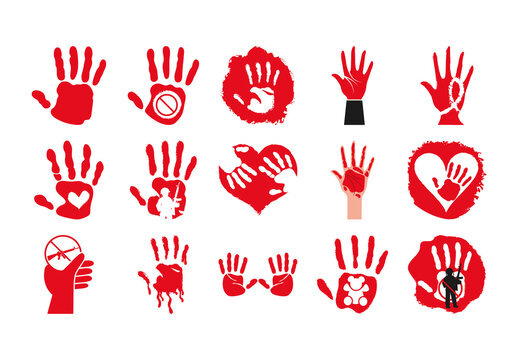 Hand Day Illustration Set