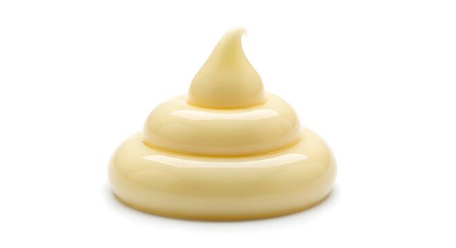 mayonnaise dollop on white background.