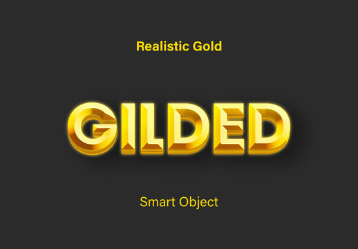 Luxury Realistic Gold Ingot Text Effect