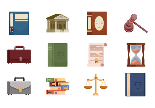 Law Justice Illustration Set