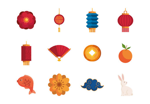 Chinese New Year Element Set