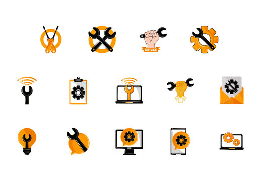 Tecnical Service Illustration Set