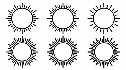 Black line art sunburst designs.