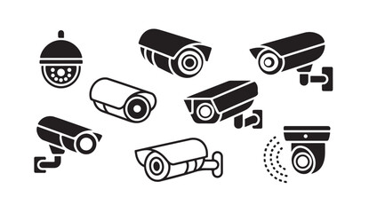Collection of security cameras in various styles for surveillance systems and monitoring © Joynab