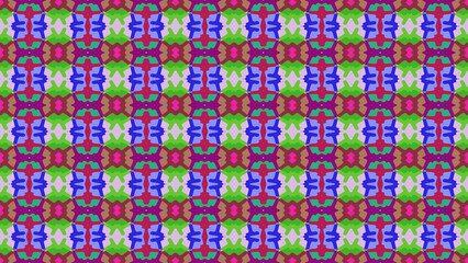 Vibrant Interlocking Geometric Tile Seamless Pattern