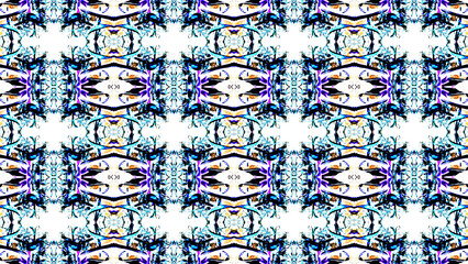 High Contrast Abstract Organic Tribal Seamless Pattern