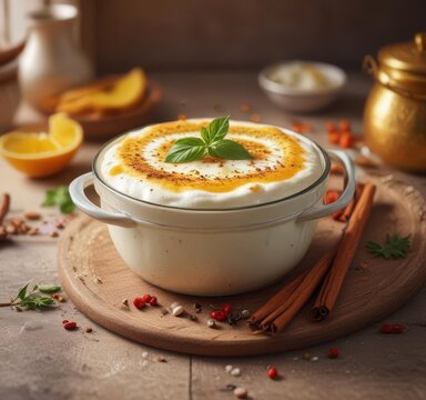 A light and airy bhalla filled with yogurt and spices, perfect for a hot summer day, bhalla, crunchy exterior, sweet and savory