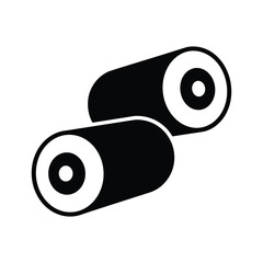 Minimalist Maki Sushi Roll Icon, Black and White Vector Illustration of Japanese Cuisine Food Symbol © TARU STOCKPLC