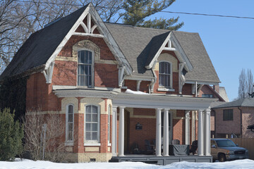 Naklejka premium Benjamin Langley House (1867) at 441 Broadview Avenue, Toronto