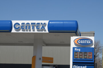 Naklejka premium signs at Centex gas station located at 854 Pape Av, East York, Toronto
