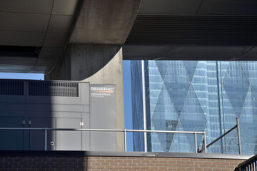 Naklejka premium Generac Industrial Power generator near Lower Simcoe St, Toronto