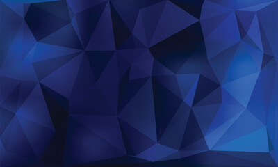 Obraz premium Dark blue geometric polygonal abstract background