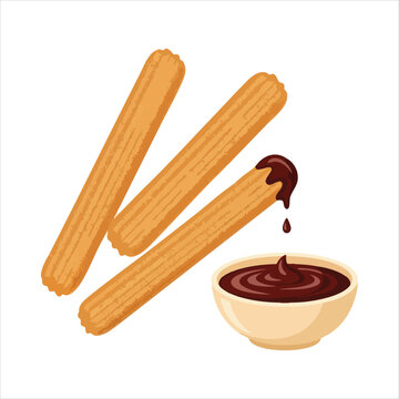 Churros art dessert illustration image