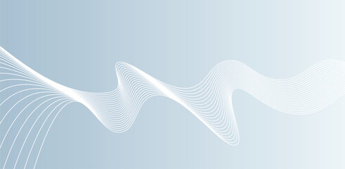 Gray Minimal Abstract Wave Line Background With Smooth Dynamic Flow