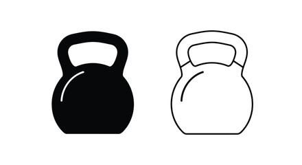 Fototapeta premium Kettlebell weight comparison design Vector