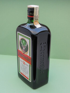 a bottle of Jagermeister herbal digestif