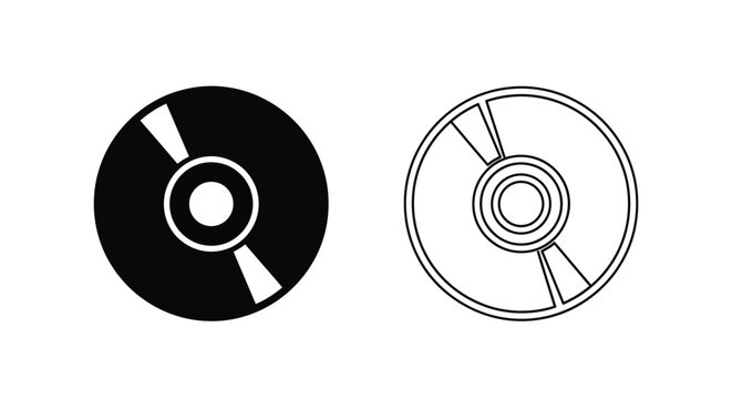 Modern cd and dvd icons set Vector