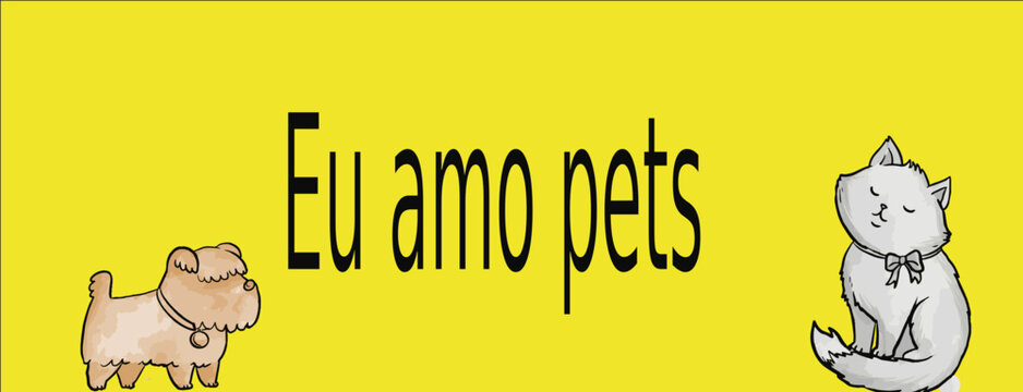adesivo eu amo pets