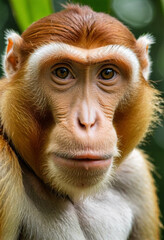 Naklejka premium Close-up of a monkey's face