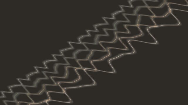 Abstract dark background with glowing, wavy, zig-zag lines forming a diagonal pattern.