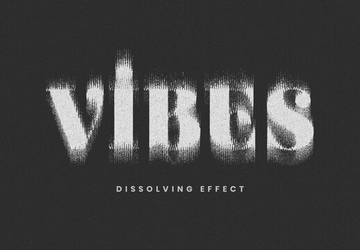 Glitch Distortion Dissolving Grain Text Effect