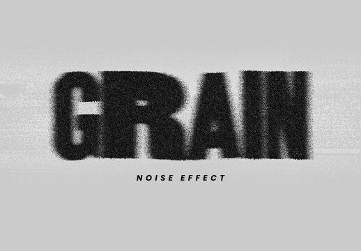 Fur Texture Grain Noise Text Effect