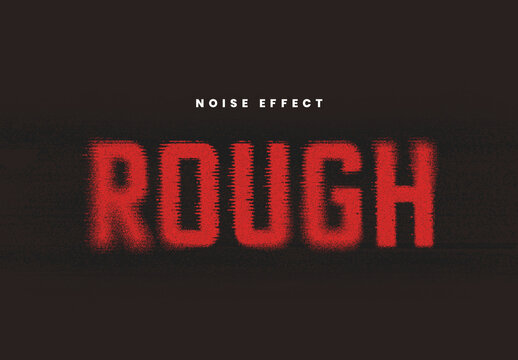 Glitch Grain Noise Text Effect