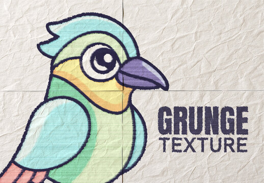 Hand-Drawn Grunge Stamp Effect Mockup