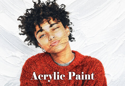 Impasto Texture Acrylic Paint Photo Effect
