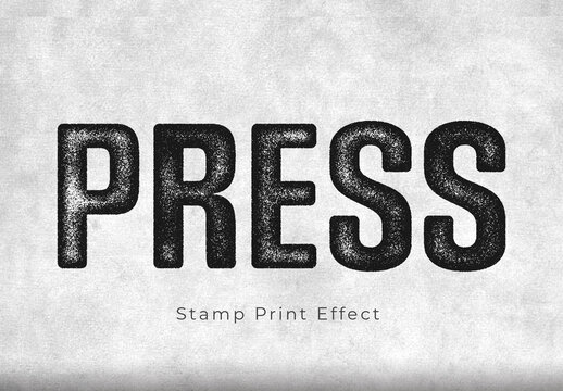 Retro Stamp Print Text Effect