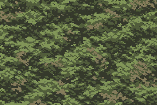 Digital woodland camouflage seamless pattern with pixelated green military texture in modern tactical style ' CADPAT digital camouflage seamless pattern with pixelated woodland texture