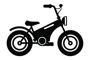 Fototapeta premium mini bike silhouette line art vector illustration with a white background