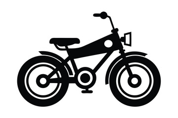 Obraz premium mini bike silhouette line art vector illustration with a white background
