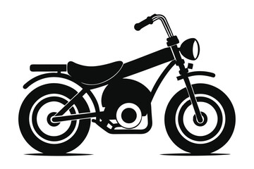 Fototapeta premium mini bike silhouette line art vector illustration with a white background
