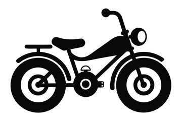 Fototapeta premium mini bike silhouette line art vector illustration with a white background