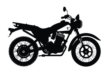 Obraz premium military motorcycle silhouette line art vector illustration with a white background