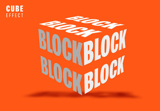 Classic Block Cube Text Effect