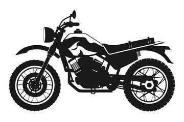 Fototapeta premium military motorcycle silhouette line art vector illustration with a white background